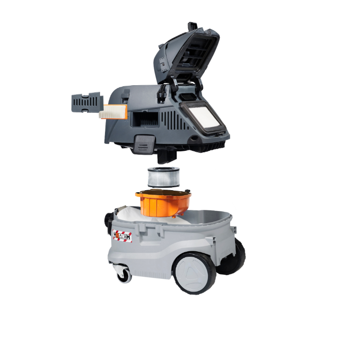 i-mop xl pro floor scrubber front folded