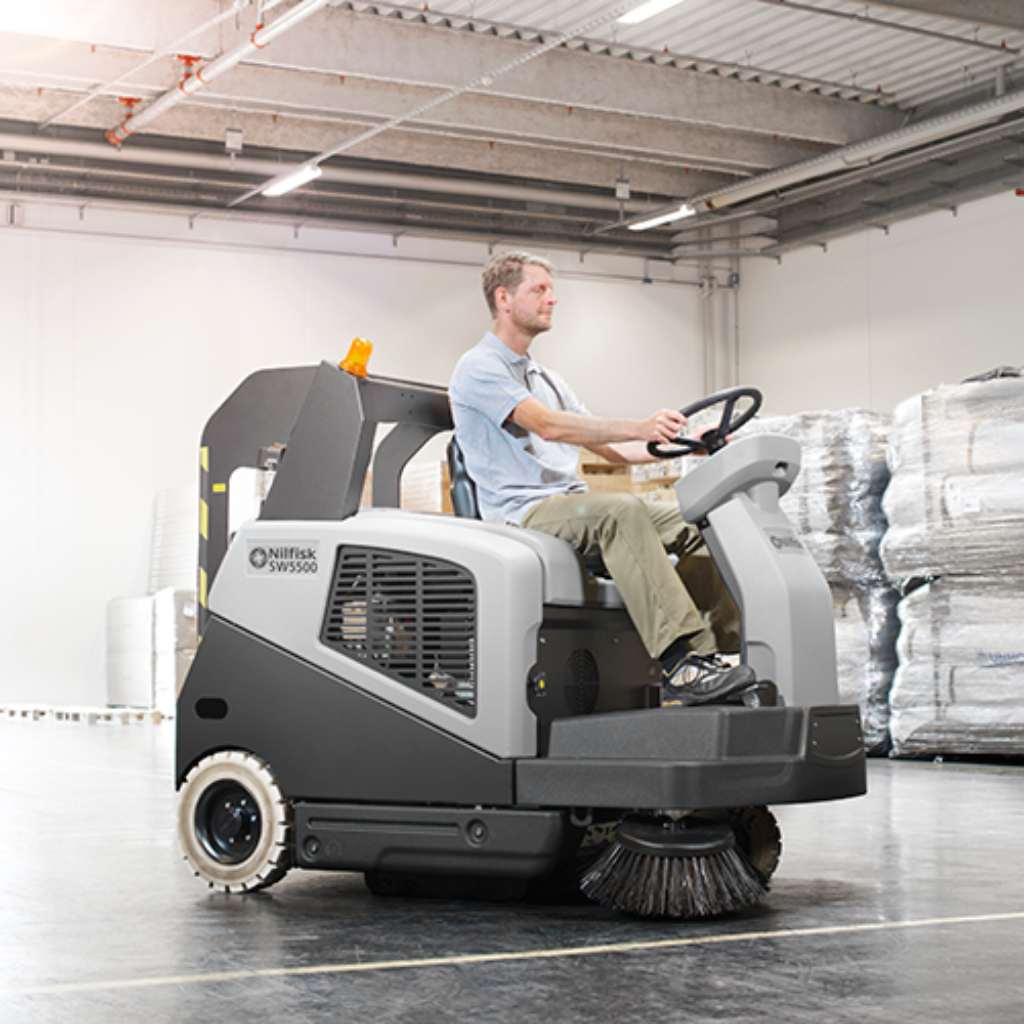 SW5500 Ride-On Sweeper Cleaning Warehouse