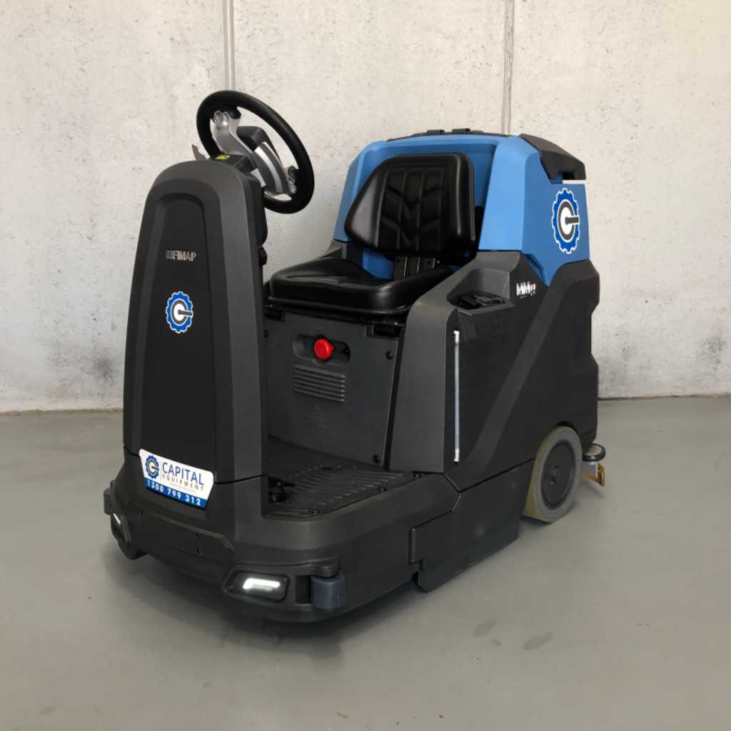 Second Hand Fimap MMg Plus Ride-On Scrubber Dryer Front Side
